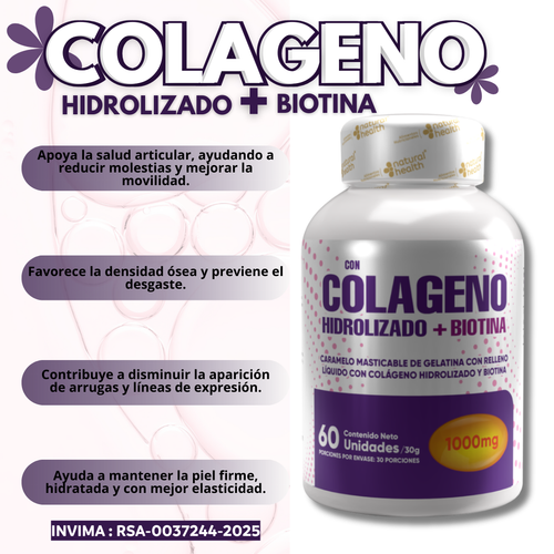 Colágeno + Biotina x 60 Cápsulas Blandas