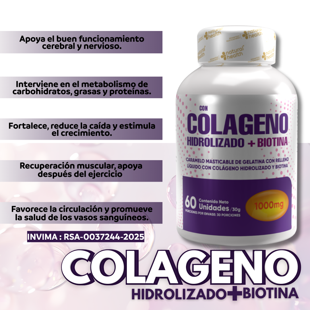 Colágeno + Biotina x 60 Cápsulas Blandas