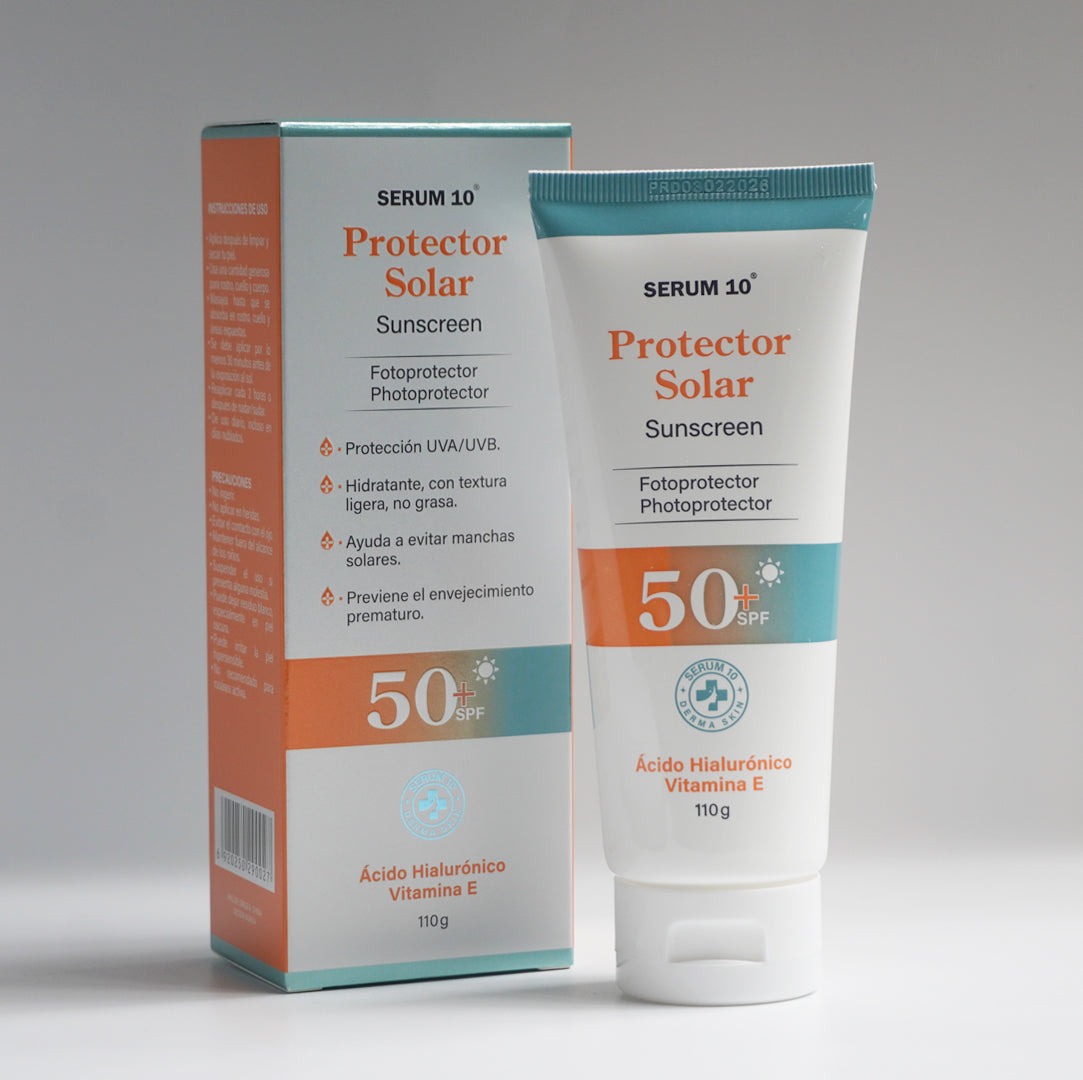Protector solar SPF 50+ con vitamina E Serum 10
