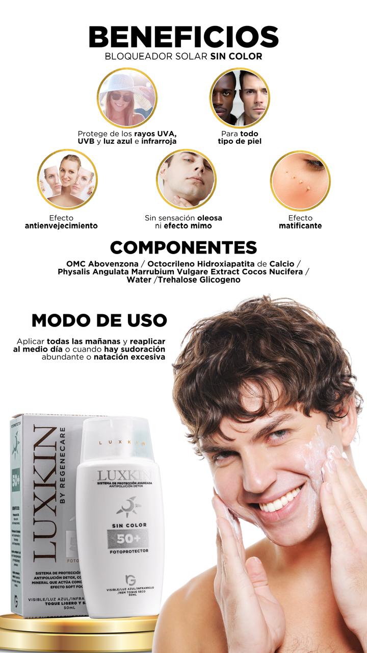 Protector Solar Luxkin SPF 50 Sin Color