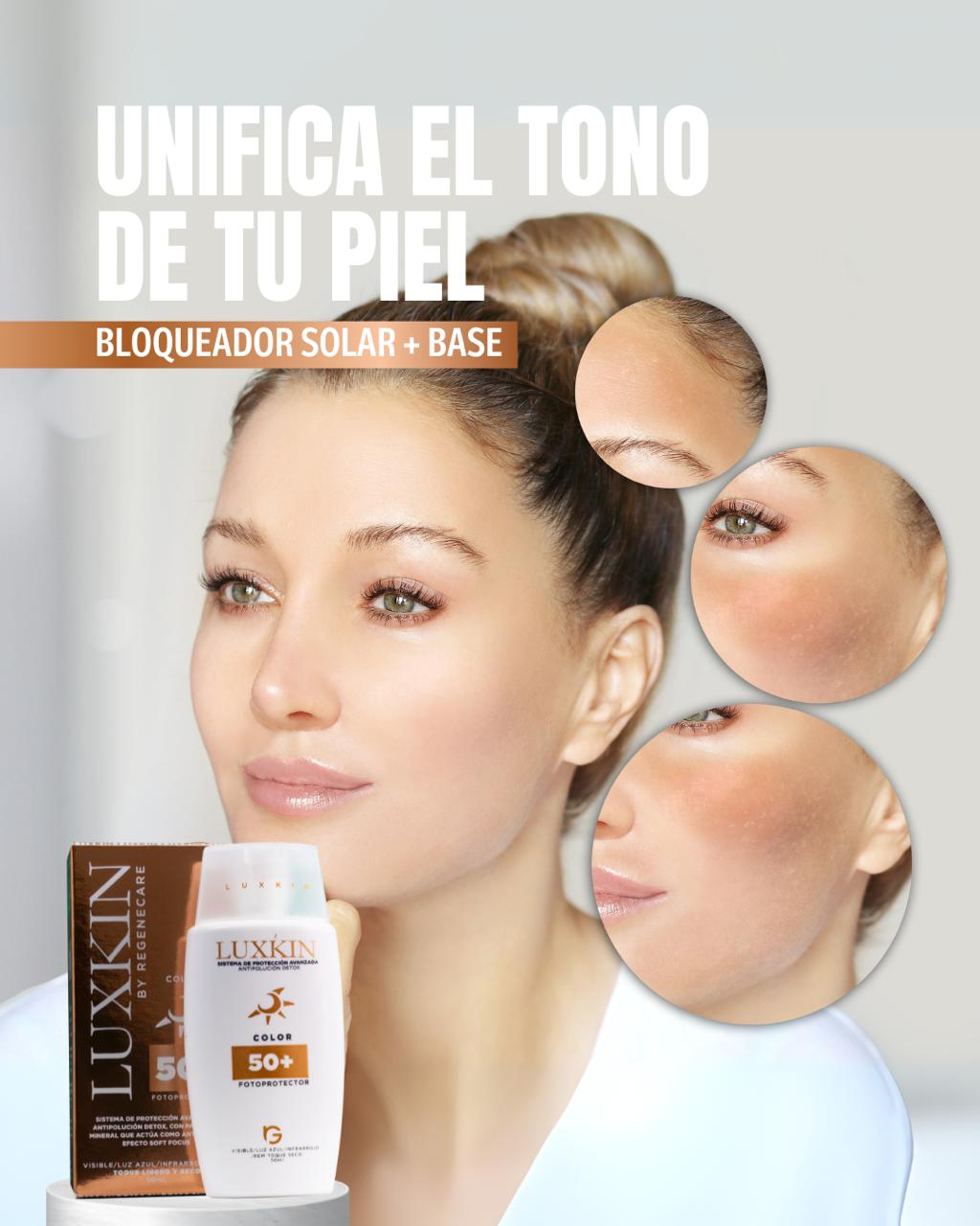 Protector Solar Luxkin SPF 50 con Color