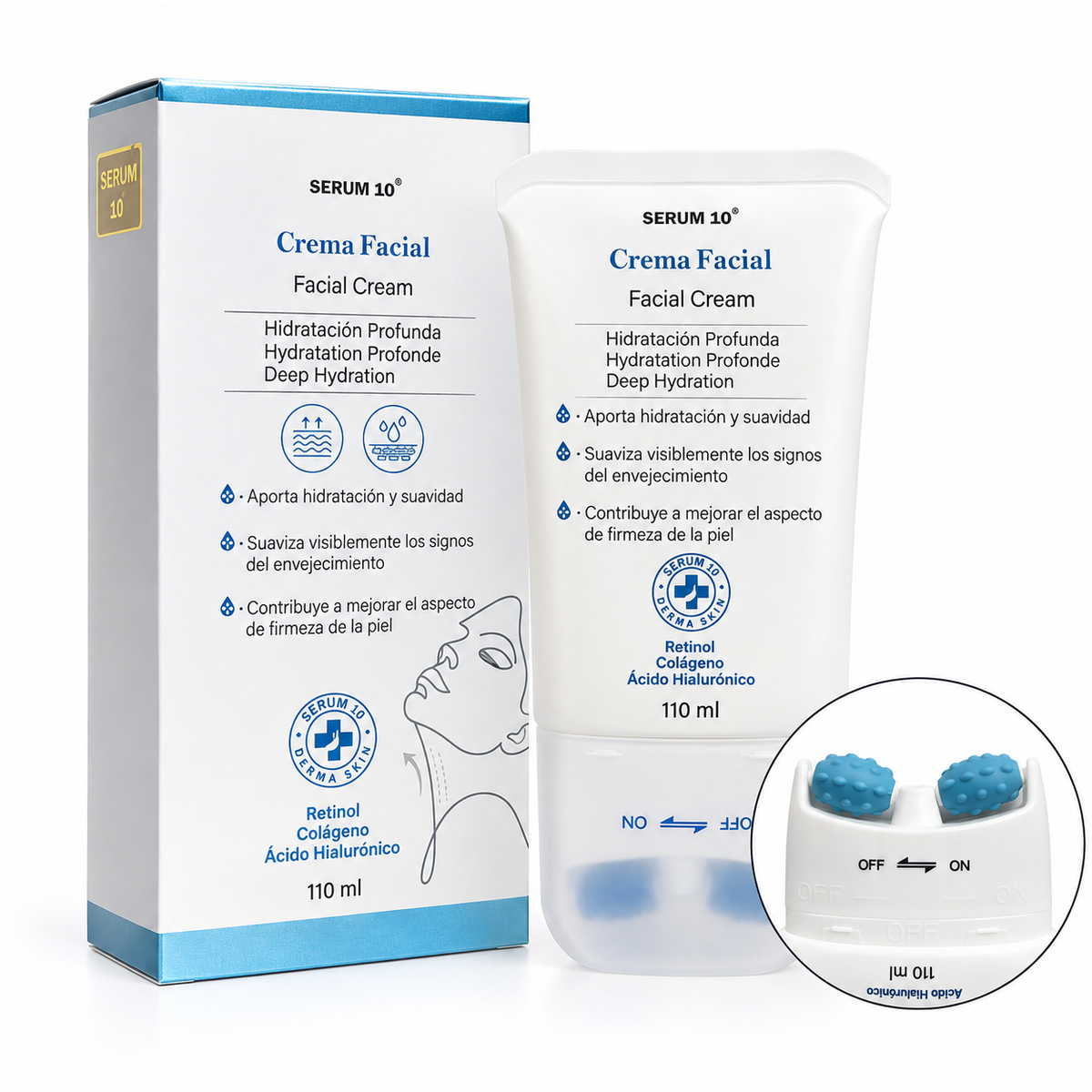 Crema Reafirmante para Cuello con Masajeador Serum 10