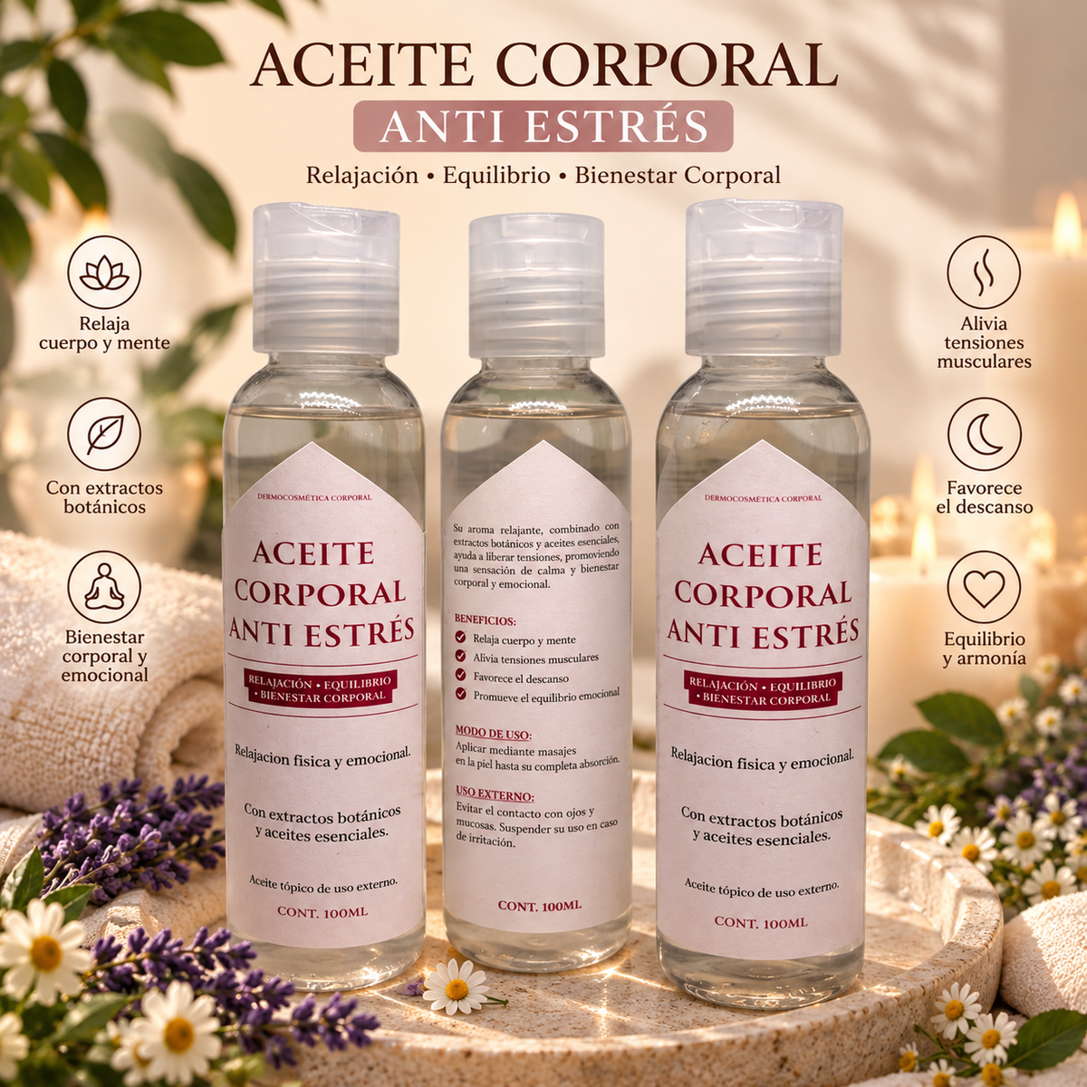 Aceite Corporal Relajante Antiestrés 100 ml