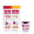 Combo capilar Lissia cebolla y biotina: shampoo, acondicionador y mascarilla