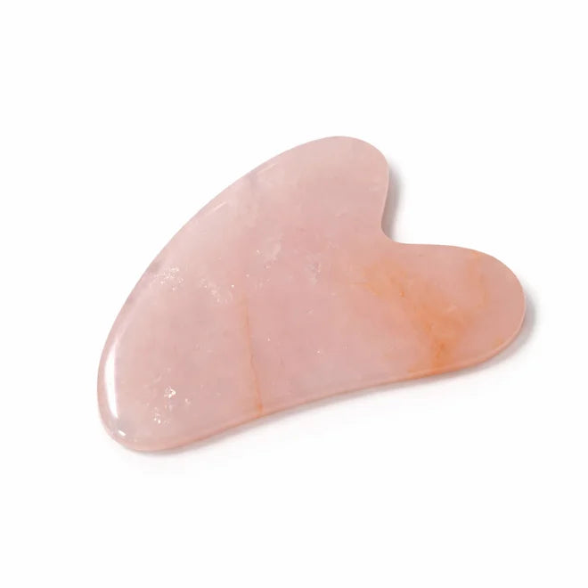 Rodillo Facial de Cuarzo Rosa + Gua Sha
